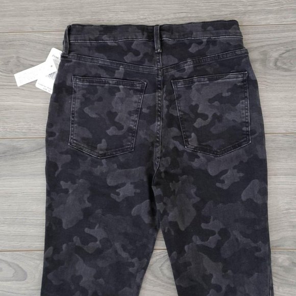Free People High Waist Camo Denim Skinny Jeans Black Size 28 Regular - Picture 12 of 16